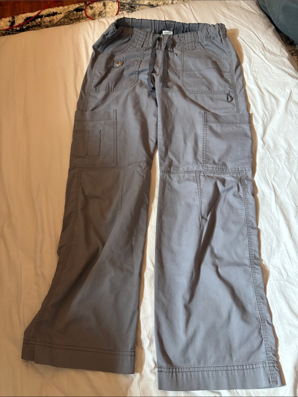 Dickies Gray Utility Cargo Pants with Drawstring Waist